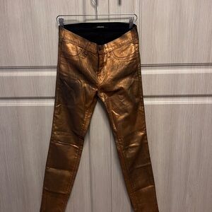 J Brand Metallic Bronze Jeans